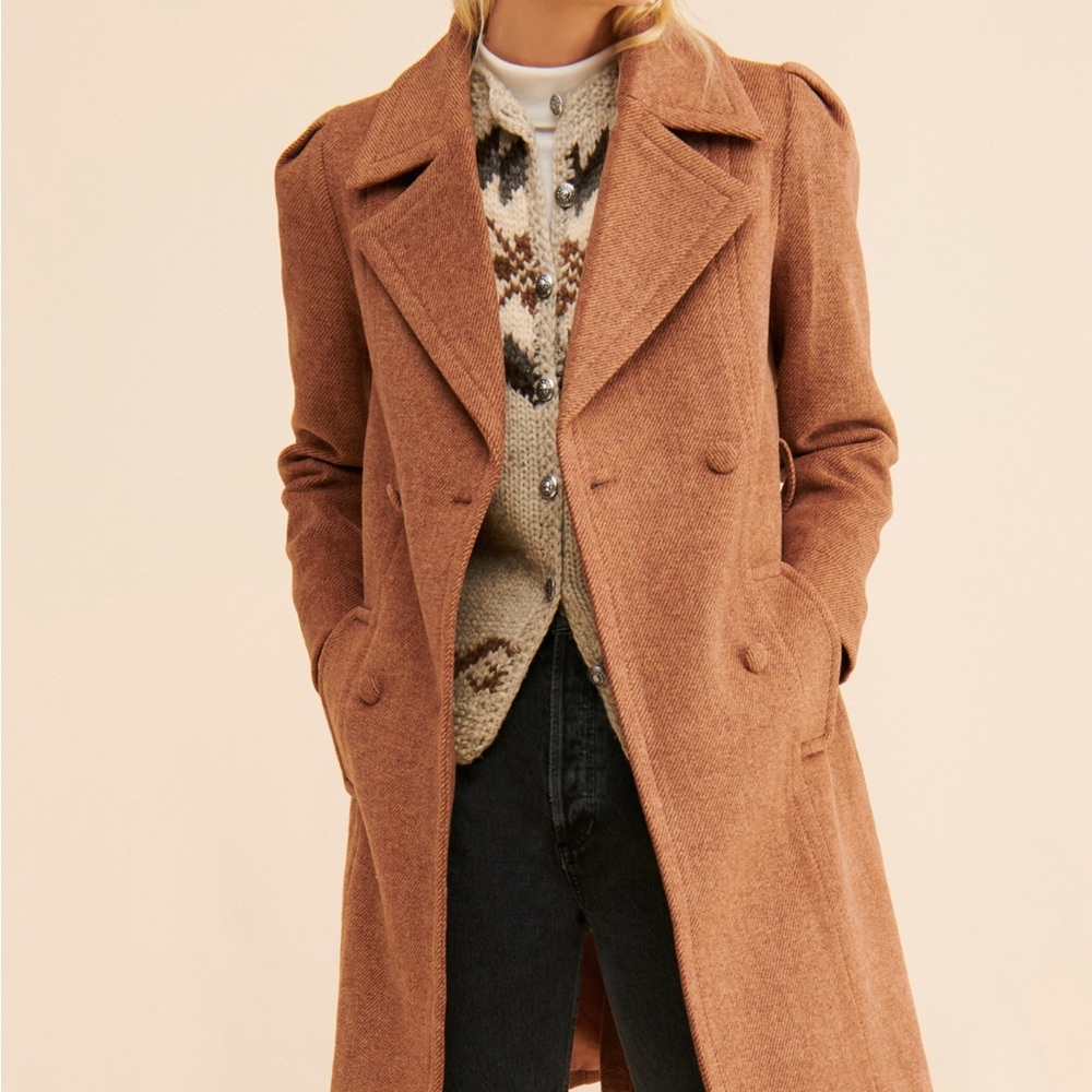 Avec Les Filles Brown Trench Coat